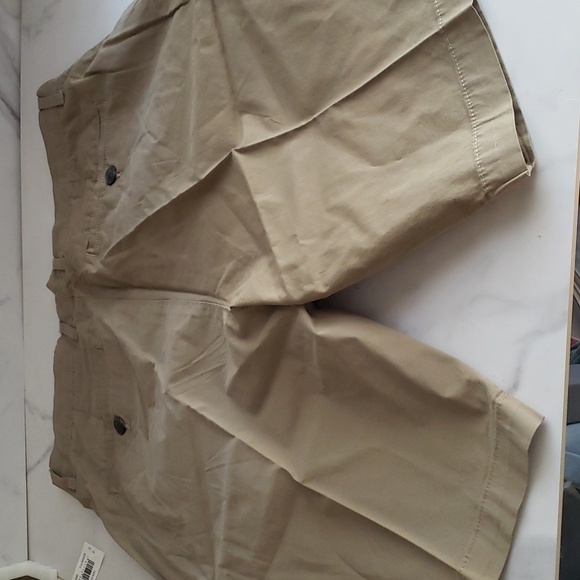 Goodthreads Slim-Fit 9" Flat-Front Comfort Stretch Chino Short Dark Khaki 32W - Picture 2 of 7